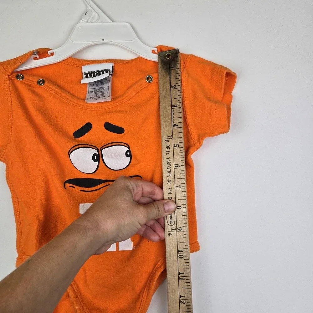 M&M's World orange baby onesie Size 9 months